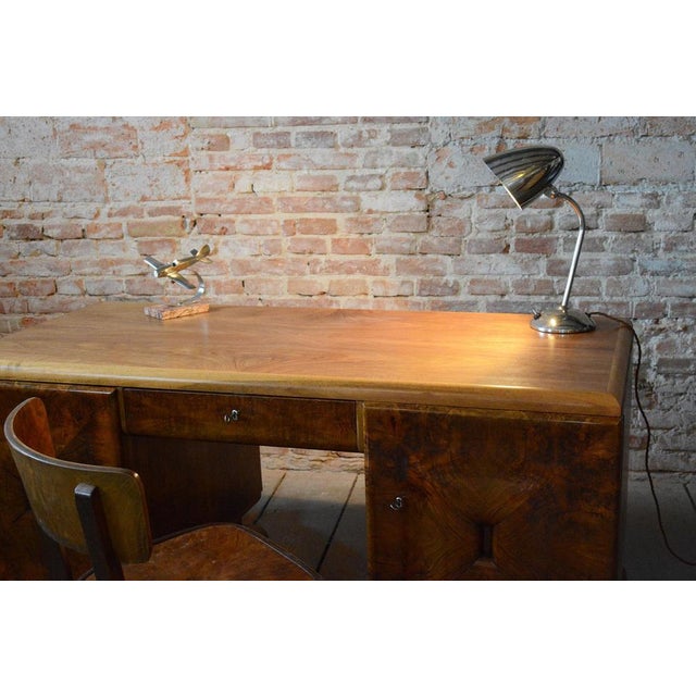 Art Deco Writing Desk in Mahogany & Walnut, Czech, 1920s For Sale - Image 18 of 18