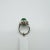 Mid 20th Century 6 Carat Green Jade Oval Cabochon and Baguette Diamond Ring in Platinum, Size 8 For Sale - Image 4 of 7