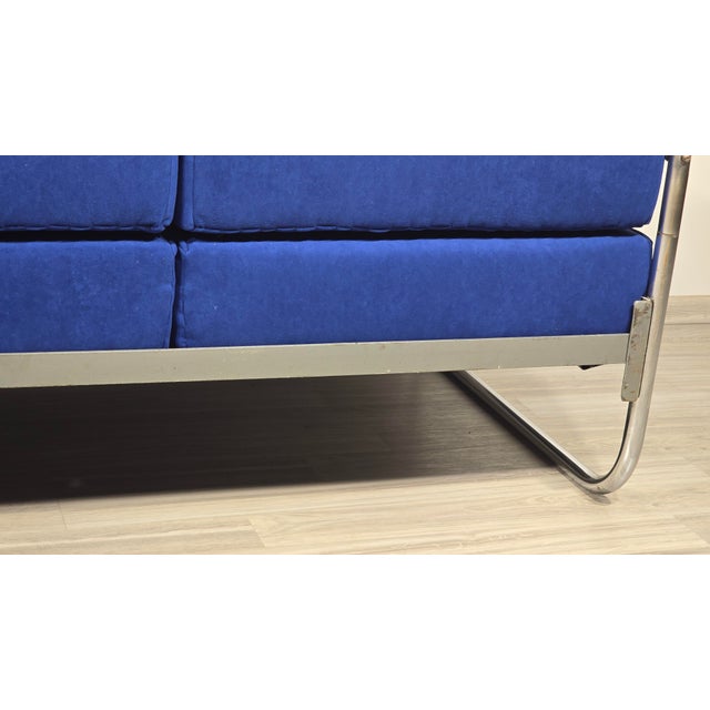 Bauhaus Chrome Sofa by Robert Slezák for Slezák Factories, 1930s, in Restored conditions. Designed 1920 to 1949 I have...