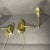 Contemporary Late 20th Century Brass Plated Swing Arm Wall Lamps- a Pair For Sale - Image 3 of 5