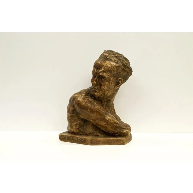 Bust of Jean Mermoz in Terracotta by Paul Gondard, 1938 For Sale - Image 3 of 11