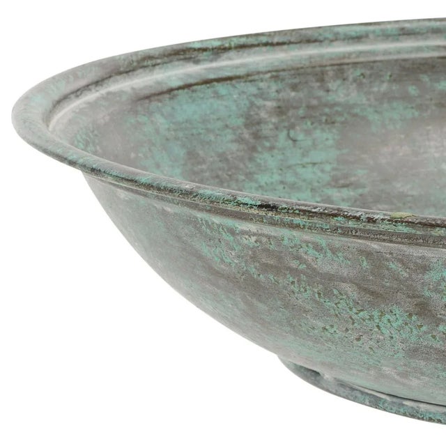 2020s Orian Bird Bath - Antique Dark Green For Sale - Image 5 of 9