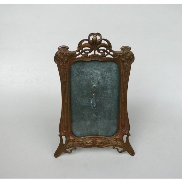 Art Nouveau Floral Picture Frame in Bronze, 1890s For Sale - Image 4 of 17