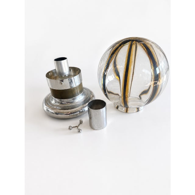 Mid-Century Modern Space Age Murano Glass Table Lamp attributed to Toni Zuccheri, 1970s For Sale - Image 6 of 14