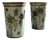 Late 20th Century Porcelain Cups with Palm Tree Motif from Fabienne Jouvin, France, Set of 2 For Sale