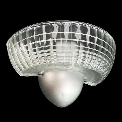 Holophane Art Deco Glass Wall Lamps from Holophane France, 1940s For Sale - Image 4 of 14