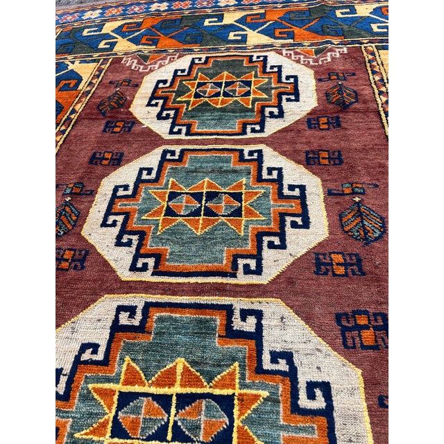 Tribal Antique Caucasian Lori Pambak Kazak Hand-Knotted Wool Rug - 4'10" X 7'5" For Sale - Image 3 of 10