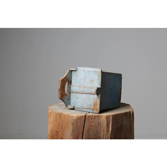 Wood Antique Swedish Hand-Made Folk Art Pine Flour Box For Sale - Image 7 of 9