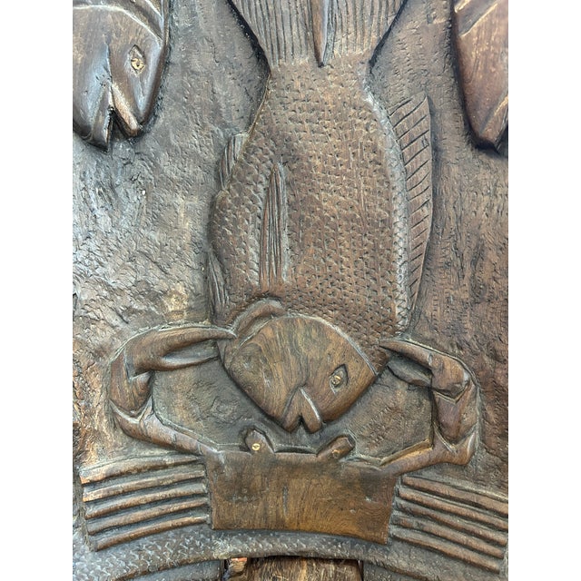 Hand Carved Wood African Birthing Chair For Sale - Image 4 of 9