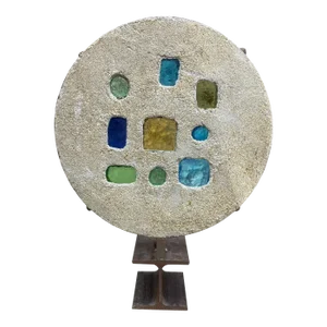 1960s French Modern Brutalist Lamp by Jean Simon Labret