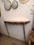 Mid-Century Modern Brass Wall-Mounted Console Table with Pink Glass Top, Italy, 1940s For Sale - Image 3 of 12