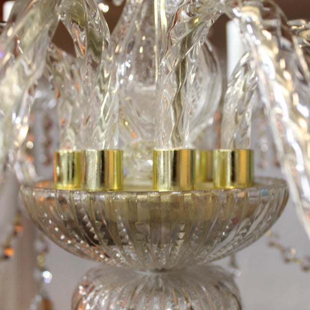 Vintage Georgian Style Hand Cut Crystal 8-Arm Chandelier For Sale In Fayetteville, AR - Image 6 of 10