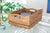 Boho Chic Artifacts Rattan Scallop Collection Shelf Basket in Honey Brown - 14" For Sale - Image 3 of 9