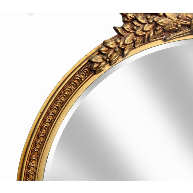 1940s Round Gold Mirror Wreath Crown For Sale - Image 4 of 7