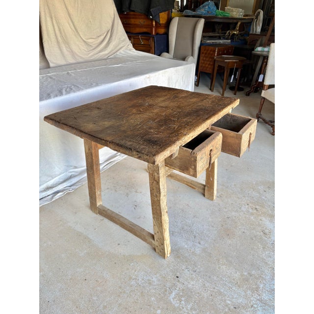 Brown 19th Century Spanish Walnut Side Table For Sale - Image 8 of 12
