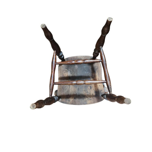 Wood 1906 English Oak Smokers Bow Armchair by Joynson Holland & Co. For Sale - Image 7 of 8