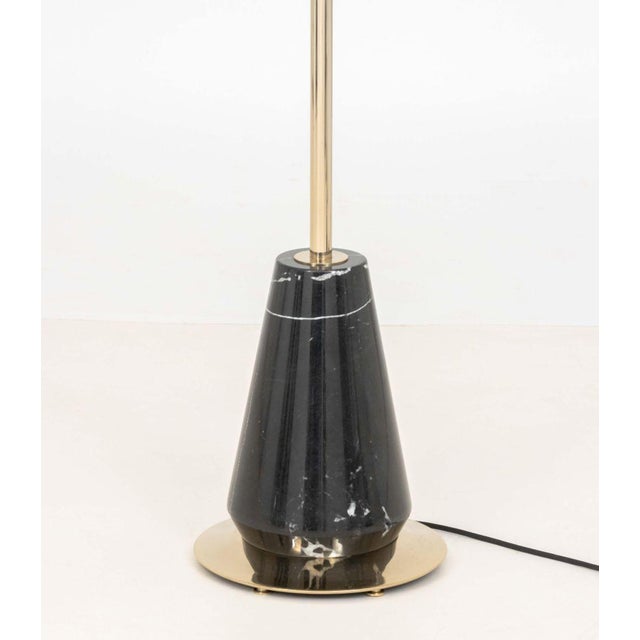 Luxxu "McQueen" Floor Lamp, with gilt brass metal butterfly motif and amber Swarovski crystal mounted shade and chain link...