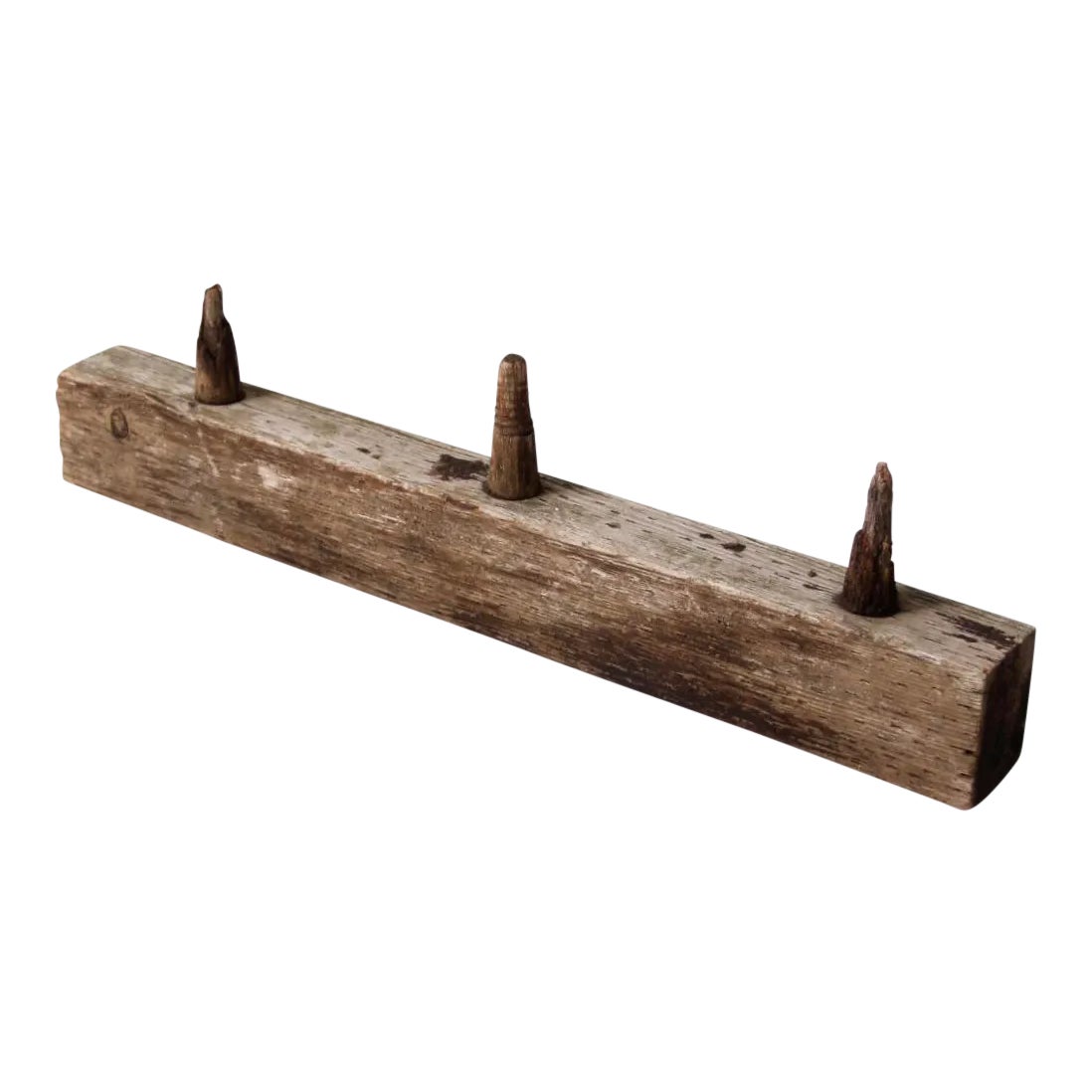 Antique Rustic Peg Post Hanging Rack | Chairish