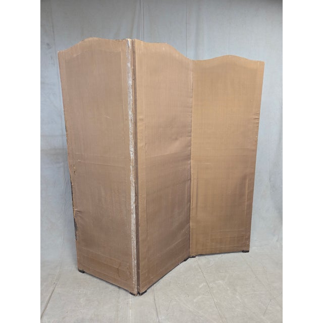 Antique 19th Century Painted Leather Folding Screen For Sale - Image 18 of 18