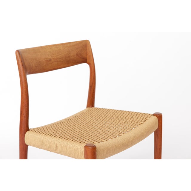 Mid-Century Danish Model 77 Dining Chair in Teak and Danish Paper Cord, 1960s For Sale - Image 9 of 13