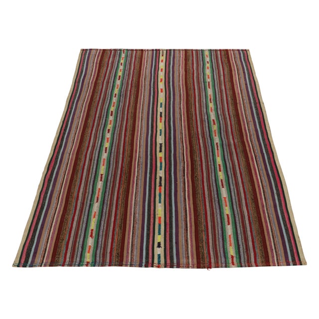 Originating from Turkey circa 1950-1960, a rare type of chaput kilim rug style now entering our vibrant classic...