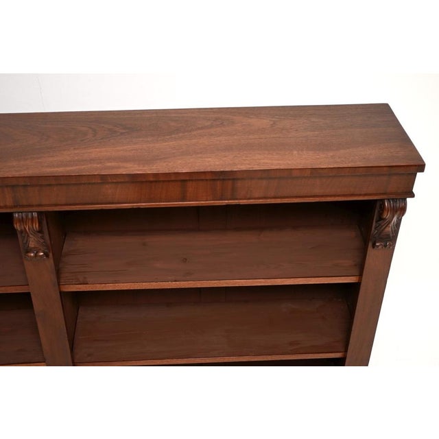 Antique Victorian Open Bookcase, 1860s For Sale - Image 6 of 10