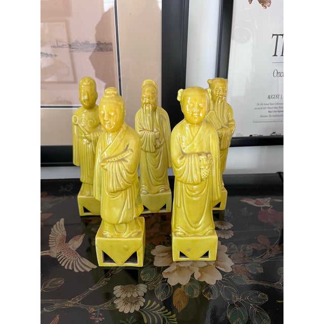 How about adding some Fengshui to your entryway with five of the eight Taoist immortals? These gorgeous golden yellow...
