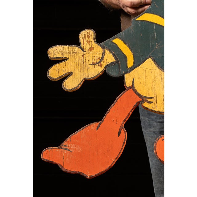 Mickey Mouse and Donald Duck Painted Plywood Wall Figures For Sale - Image 11 of 11