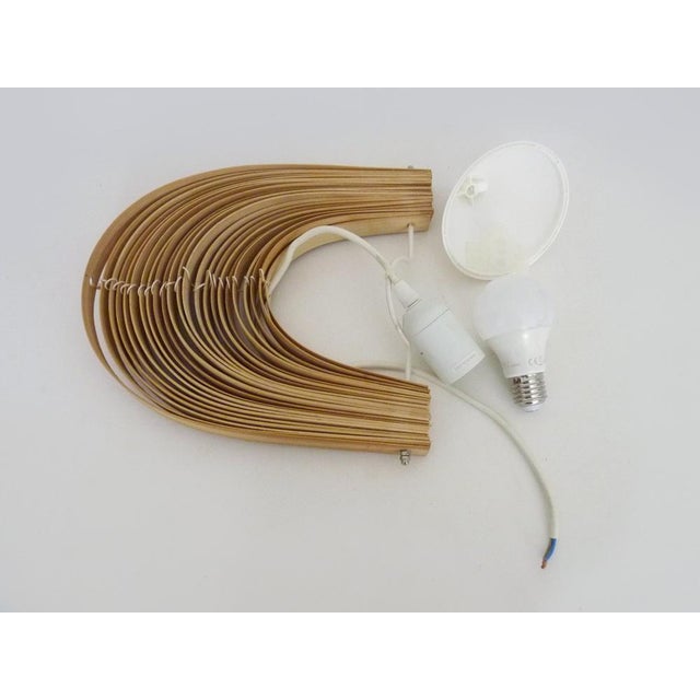 Nautilus Pendant Light in Wooden Slats, 2000s For Sale - Image 10 of 11