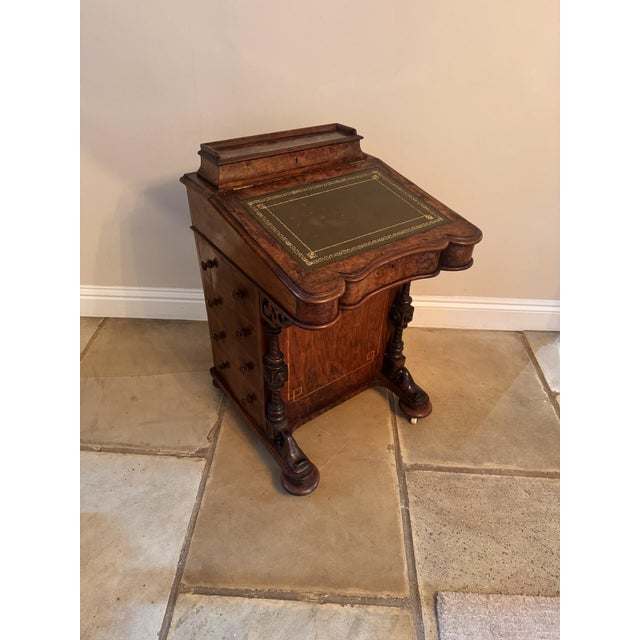 Wood Antique Victorian Walnut Freestanding Davenport, 1860 For Sale - Image 7 of 13