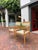 A unique pair of Scandinavian armchairs crafted in Sweden circa 1950s, featuring sculptural solid pine frames with...