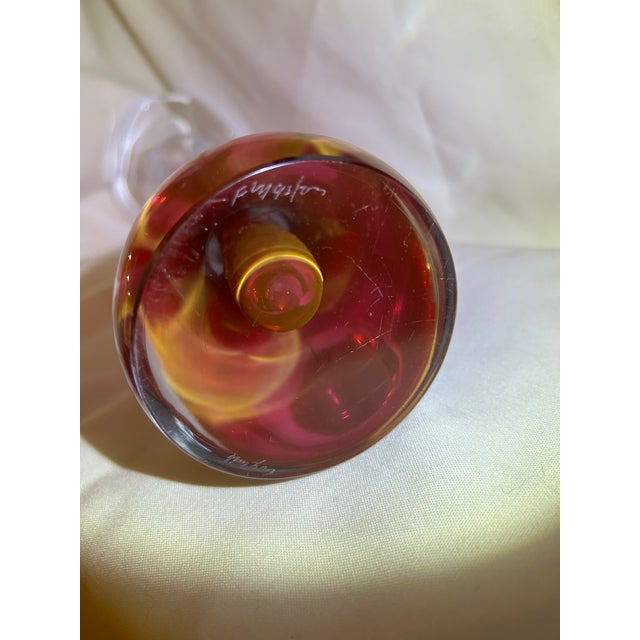 Pink Vintage Swedish Flygsfors Coquille Pink Vase For Sale - Image 8 of 9