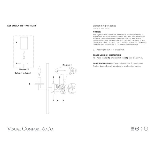 Visual Comfort Kelly Wearstler for Visual Comfort Signature Liaison Single Sconce in Polished Nickel For Sale - Image 4 of 4