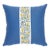 Schumacher Ashoka 18" Pillow in Citron & Blue For Sale