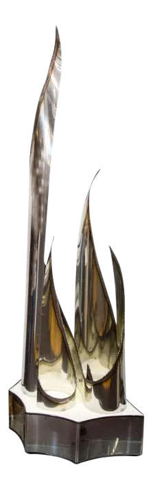 Illuminated Sculptural Lamp Signed by Angelo Lelli