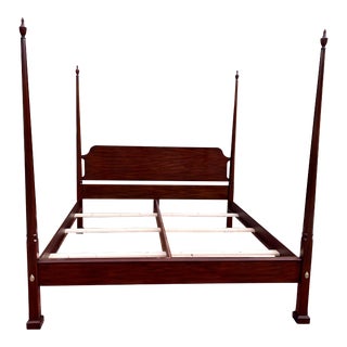 Late 20th Century King Size Pencil Post Bed by Henkel Harris For Sale
