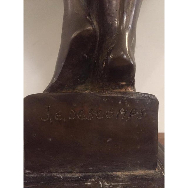 French Art Deco Bronze Dancer Figure by J.E Descomps For Sale - Image 4 of 18
