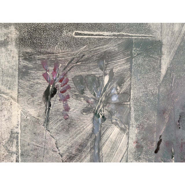 1990s Abstract Botanical Monoprint in Ink on Paper by Roxanne Lo For Sale - Image 5 of 8