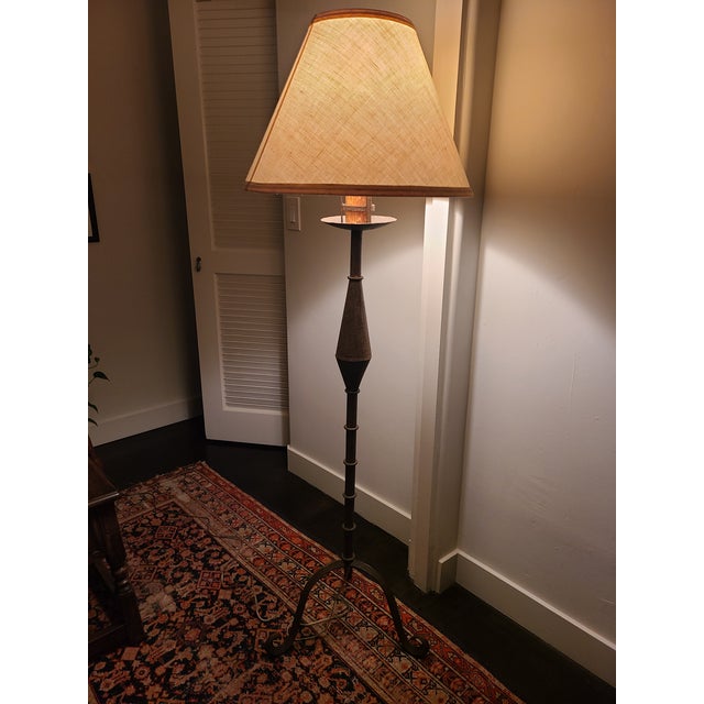Vintage 1970's Iron Spanish Revival Brutalist Floor Lamp For Sale - Image 13 of 13