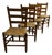 Set of Four Antique Wooden Ladder Back Chairs For Sale