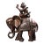 Late 19th Century Gilt Bronze Monkey on Elephant Statue, 1.5kg For Sale