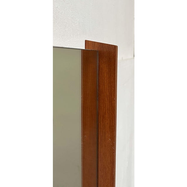 Wood Mid-Century Modern Teak Wall Mirror with Drawer, 1960s For Sale - Image 7 of 18