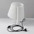 White Vintage Metal Table Lamp, 1960s For Sale - Image 8 of 13