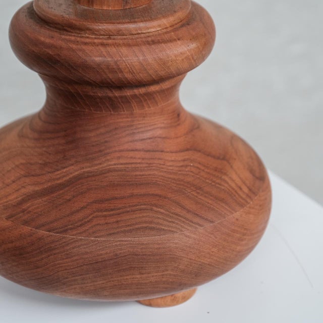 1980s Mid-Century Italian Wooden Table Lamp, 1980s For Sale - Image 5 of 8