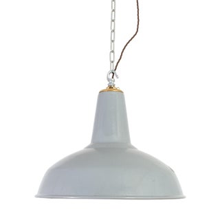 Industrial Grey Factory Pendant Light from Benjamin, 1950s For Sale