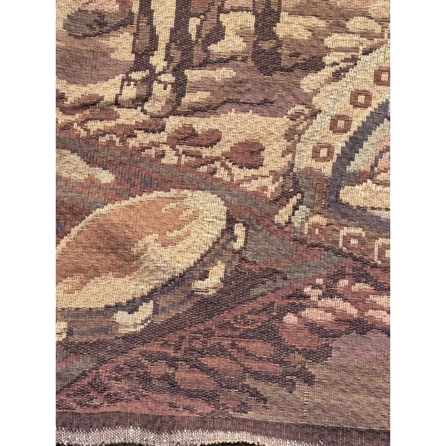 Mid-Century Jacquard Tapestry in the style of Aubusson, 1950s For Sale - Image 17 of 18
