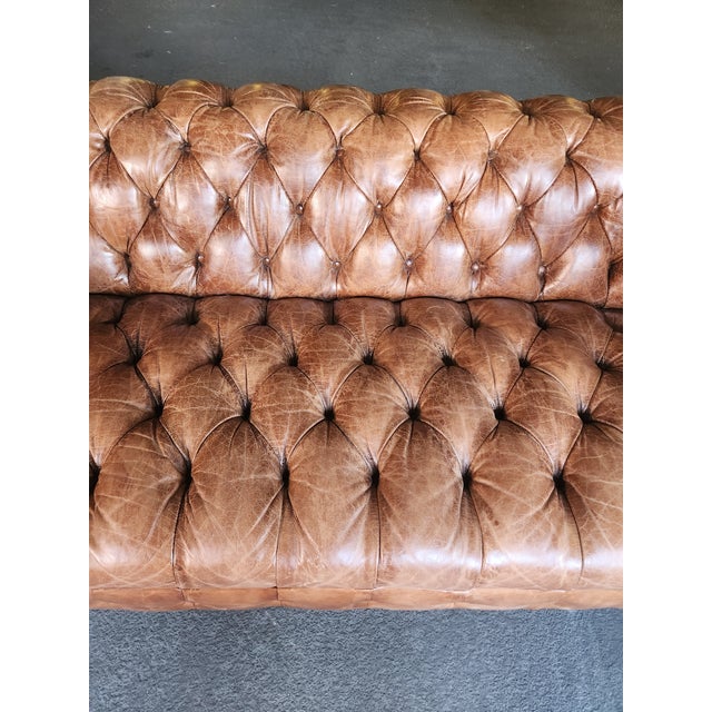 Late 20th Century Ralph Lauren Brittany Leather Chesterfield Sofa