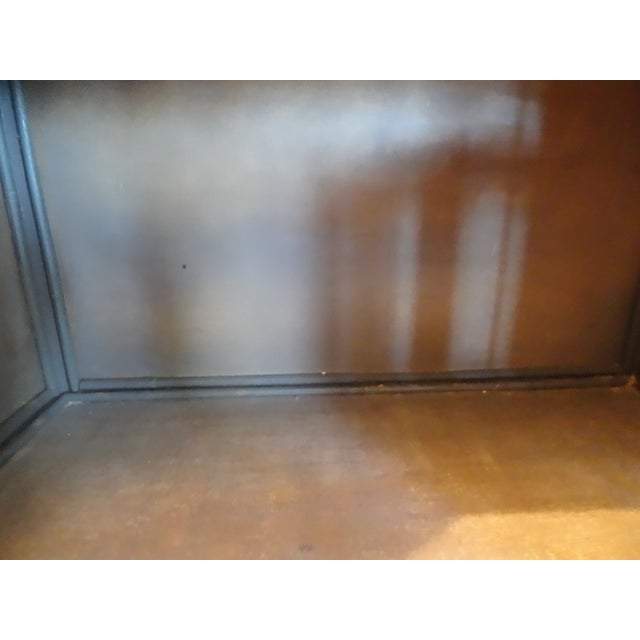 Brown 1970s Vintage Burnt Bamboo Etagere For Sale - Image 8 of 10