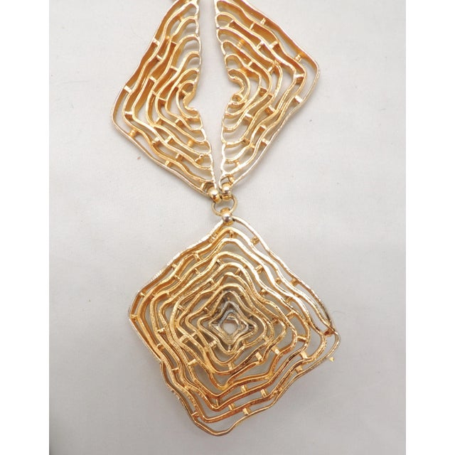 1973 Vintage Signed Napier Modernist Pendant Necklace For Sale - Image 12 of 12