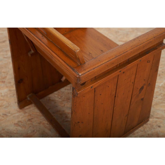 Brown Children's Armchair in Wood, 1940s For Sale - Image 8 of 13